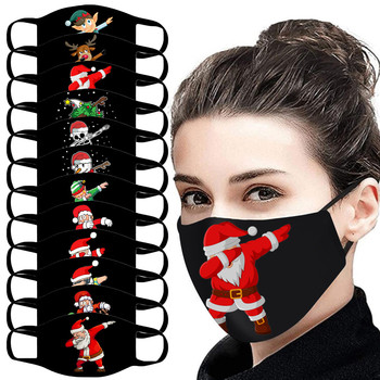 Christmas 1pc Print Mouth Masks Protection Face Mask Washable Earloop Mask Black mask mascarilla adulto Woman Fabric Masks